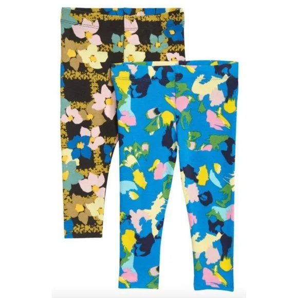 Cristina Martinez Babies Print Leggings Blue French Paint Palette 2-Pack 3M NWT - Picture 1 of 5
